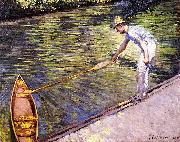 Gustave Caillebotte, Boater Pulling on His Perissoire